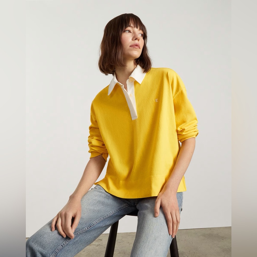 Everlane Yellow Polo Top